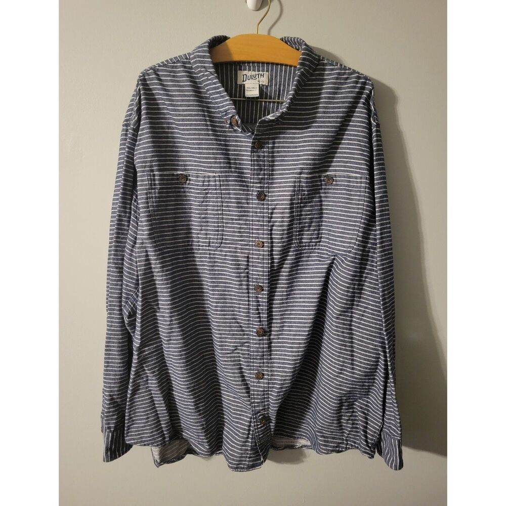 Duluth Trading Men's Relaxed Fit 100% Cotton Long Sleeve Button Down Shirt 3XLT